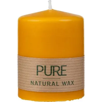Svíčka Svíčka z přírodního vosku pr.7x9cm, žlutá|natur, ks|Wenzel