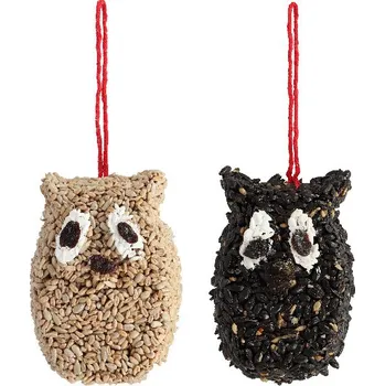 Pro ptáka Krmítko pro ptáčky ze slunečnicových semen SOVA, závěsné, balení obsahuje 2 kusy!|Esschert Design