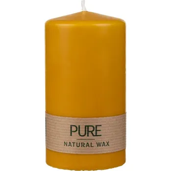 Svíčka Svíčka z přírodního vosku pr.7x13cm, žlutá|natur, ks|Wenzel