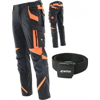 Pracovní obuv ELASTICKÉ PRACOVNÍ kalhoty stretch SPANDEX BOZP REFLEXNÍ odolné + pásek 54