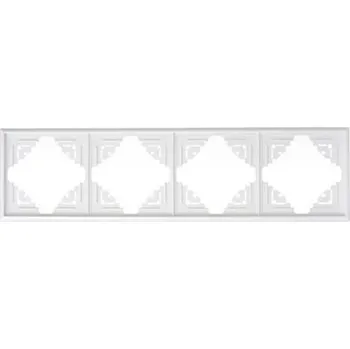 Elektrická zásuvka e2 elektro GmbH Rámeček 4-násobný bílá LUNE