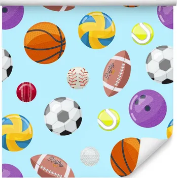 Fototapeta Dětská tapeta Barevné míče na VOLEJBAL a GOLF