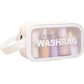 Kosmetická taška Kosmetická taštička LOGparts Vodotěsná kosmetická taštička do bazénu bílá 22x12x8 černá