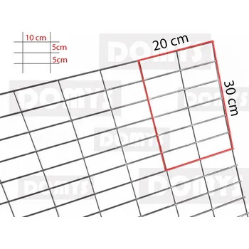 gabiony DOMYS GABIONOVÁ SÍŤ 20x30cm (10x5cm)