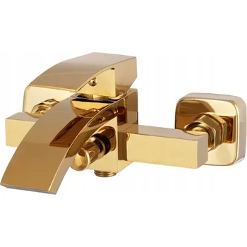 Vodovodní baterie Nástěnná vanová a sprchová baterie s jednou pákou Granitan KASKADA zlatá