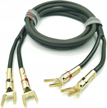 Audio kabel NAKAMICHI Reproduktorový kabel OFC 2x2,5mm s vidličkami, 12m