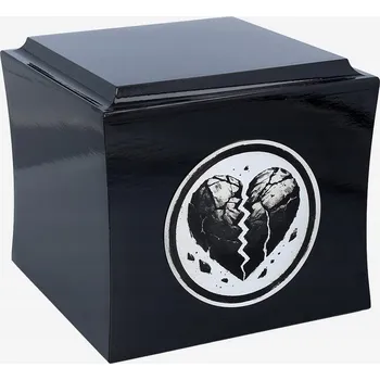 Smuteční dekorace Urna se zlomeným srdcem Urna na popel Moderní urna ve tvaru krabičky