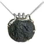 Drakkaria UROBOROS, stříbrný přívěsek s vltavínem, Ag 925