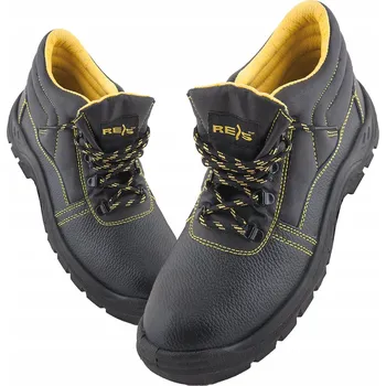 Pracovní obuv Bezpečnostní BOZP obuv, kožené kotníkové boty, vel. 48