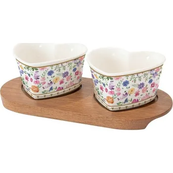Porcelánová servírovací sada misek ve tvaru srdce Mon Amour, Easy Life