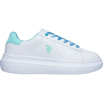 Dívčí obuv Dívčí volnočasová obuv U.S. POLO ASSN. HELIS 38 Bílá, Tyrkysová