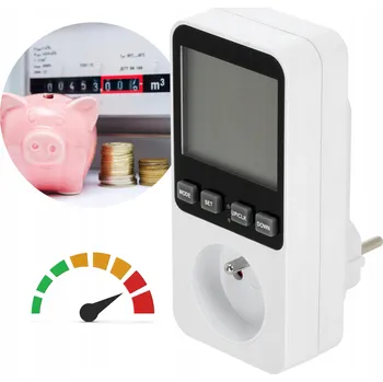 Měřič spotřeby Měřič Spotřeby Elektrické Energie Nákladů Watmetr Počitadlo Výkonu