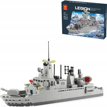 ostatní stavebnice Stavebnice Wange 4660 Torpédoborec námořnictva, 528 dílků