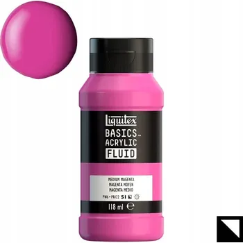 Vodová barva Akrylová Barva Liquitex Basic Fluid 118ml, 500 Medium Magenta