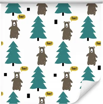 Fototapeta Tapeta zeleň, stromy, les, dětský pokoj