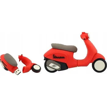 USB flash disk USB flash disk DIAWAY SKUTER VESPA CZERWONY MOTOR MOTORYZACJA 64 GB USB 2.0 vícebarevný