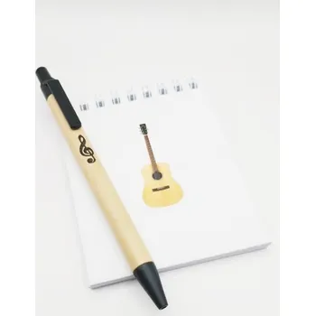 Dárkový balíček pro milovníky hudby - hudební blok klasická kytara a pero