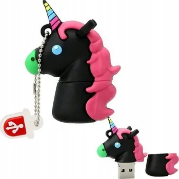 USB flash disk USB flash disk DIAWAY JEDNOROŻEC CZARNY UNICORN POSTAĆ BAJKA 64 GB USB 2.0 vícebarevný (Černý Jednorožec)