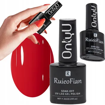 Lak na nehty ČERVENÝ HYBRIDNÍ LAK S LESKEM HYBRIDNÍ UV LAK OnlyU/L051