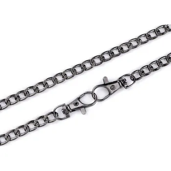 Kabelka Řetízek na kabelku s reliéfem, délka 120 cm - nikl černý