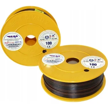 elektrický kabel Kabel LGY/H05V-K 0,75 mm2 100 m Černo-Hnědý
