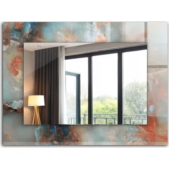Zrcadlo Stylové Zrcadlo Glamour Moderní Loft 80x60 Abstraktní barevná textura