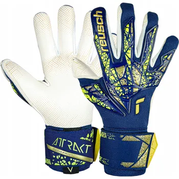 Brankářské rukavice Brankářské rukavice Reusch Attrakt Gold X GluePrint premium blue/gold 8.5