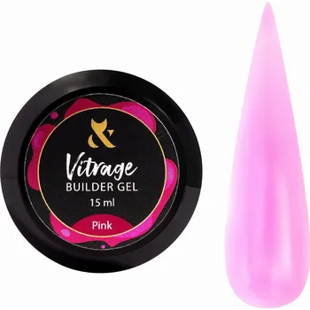 Lak na nehty Stavební gel Fox Vitrage Builder Gel Pink 15 ml