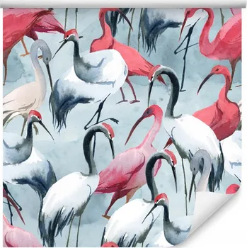 Fototapeta Tapeta do jídelny: Barevní PTÁCI malovaní akvarelem