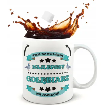 Keramický hrnek 330 ml Dárkový hrnek s HOLUBEM NEJLEPŠÍ CHOVATEL HOLUBŮ HRNEK HOLUB