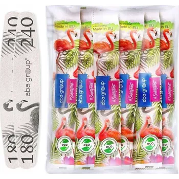 Pilníky na nehty Aba Group Slim Plameňák elipsa 180/240 100 ks