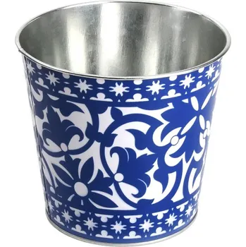 Květináč Květináč/Obal na květináč PORTUGAL, modrá, 16x14,5cm (DOPRODEJ)|Esschert Design