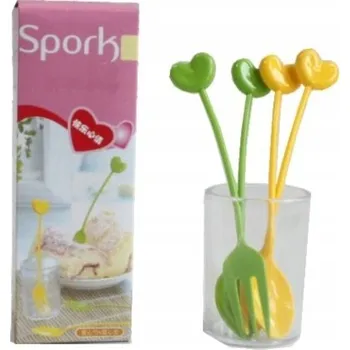 Příbor Plastové příbory sada 4 ks v ozdobné nádobě