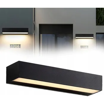 Venkovní osvětlení LED fasádní nástěnné svítidlo venkovní IP65 12W 20cm bílé teplé