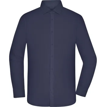 James & Nicholson Košile JN 1374 ze smíšeného popelínu, dlouhý rukáv, pánská COT02137400302-navy M Navy