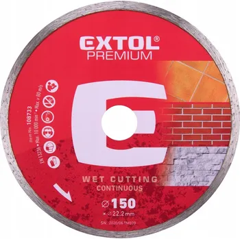 Řezný kotouč Diamantový řezný kotouč Extol Premium Full-cut, 150 x 22,2 mm, mokré řezání
