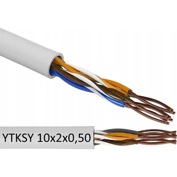 elektrický kabel Telefonní kabel Telekomunikační Staniční YTKSY 10x2x0,5 - 1 metr