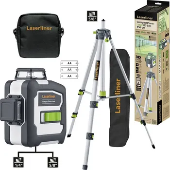 Měřící laser Laserliner CompactPlane-Laser 3G Set 150 Trojrozměrný laser vč. tašky, vč. stativu dosah (max.): 30 m