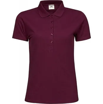 Luxusní dámská strečová polokošile Tee Jays Barva: Červená vínová, Velikost: M TJ145