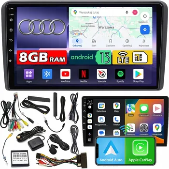 Autorádio Autorádio 2-DIN NCS ZQ9 s 9" QLED displejem, 8GB RAM, Android Auto a LTE