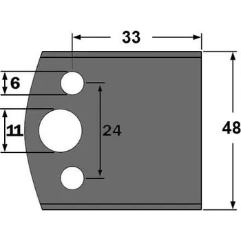 Elektrický hoblík Polotovar omezovače 48x49x4