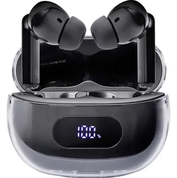 Sluchátka Intenso Buds Plus T310AE schwarz Headset do uší (In Ear) Bluetooth® stereo černá Potlačení hluku Nabíjecí pouzdro, Indik