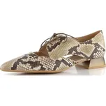 Hispanitas otevřené šněrovací polobotky na podpatku Taupe HV253858 - 38 | P694026