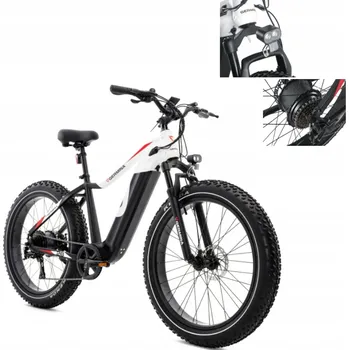 Elektrokolo Elektrokolo 26" FATBIKE, pánské černo-bílé E-BIKE GERMINA ROWELE0005