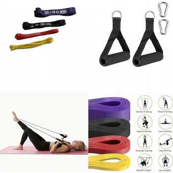 Sada odporových gum na cvičení, popruhy + RUKOJETI.