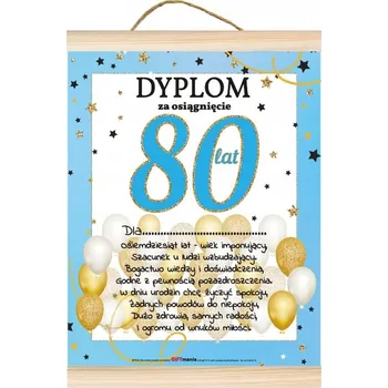 Diplom přání dárek k 80. narozeninám pro muže