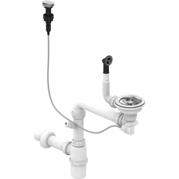 Granitový dřez Odtoková souprava Teka 61001406, Helixpro, s excentrem, kulatý přepad