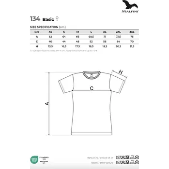 Dámské tričko MALFINI BASIC, barva purpurová, velikost 3XL