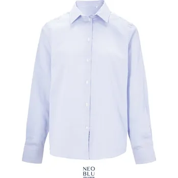 Pánská košile NEOBLU Košile Baptiste Men, dlouhý rukáv, mikro keprová, pánská COT244338akc13-blue stripe 3XL Modrá kostka