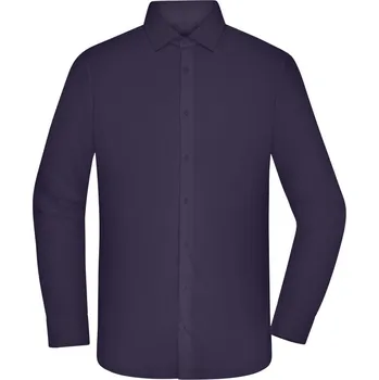 Pánská košile James & Nicholson Košile JN 1374 ze smíšeného popelínu, dlouhý rukáv, pánská COT021374abs05-deep purple 2XL Purpurová deep
